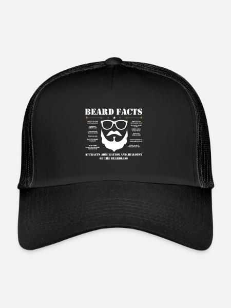 Beard Hipster Full Bearded Beard care gift - Trucker Cap - black/black - Front