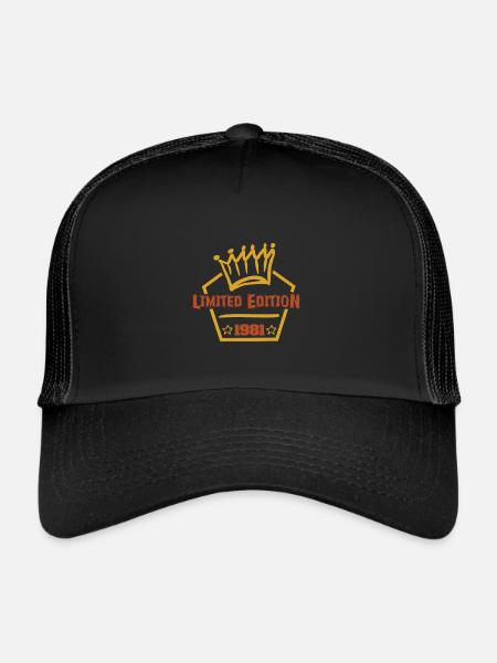 Jahr 1981 - Trucker Cap - Schwarz/Schwarz - Vorne