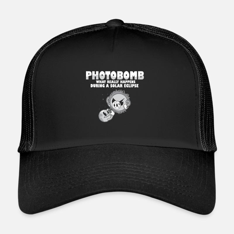 Total Solar Eclipse 2024 Totality Photobomb Sun Trucker Cap