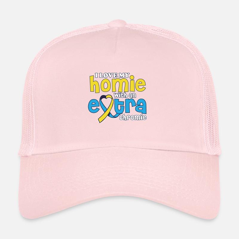 Aimez-moi avec un syndrome de Down Chromie supplémentaire Casquette trucker 