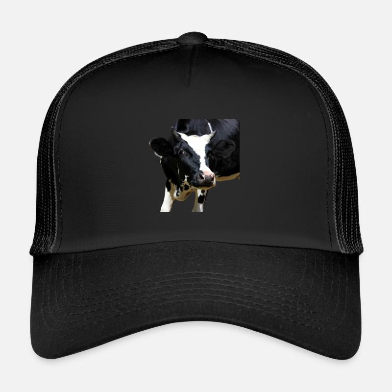 funny cow cow head Trucker Cap