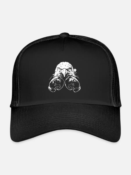 Eagle Boxing Fighter MMA - Casquette trucker  - noir/noir - Devant