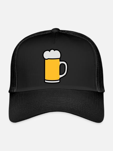 Beermug 3 colors - Trucker Cap - black/black - Front