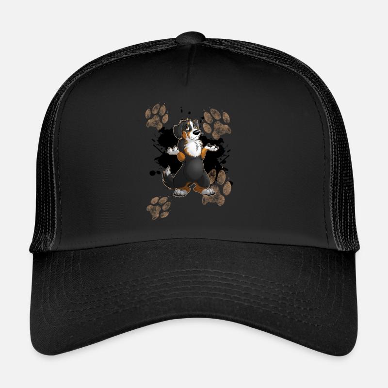 Muddy Paws / Dreckspfötchen - Trucker Cap - Schwarz/Schwarz