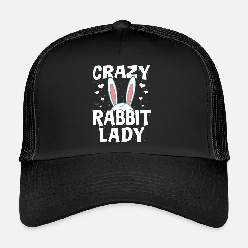 Crazy Rabbit Lady - Rabbit Rabbit Owner Fan - Trucker Cap - black/black