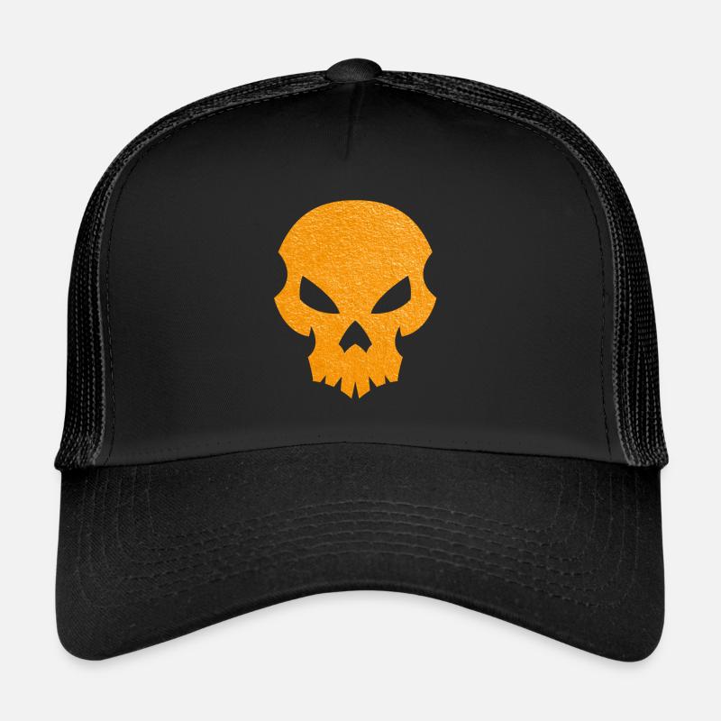 Totenkopf - Trucker Cap - Schwarz/Schwarz