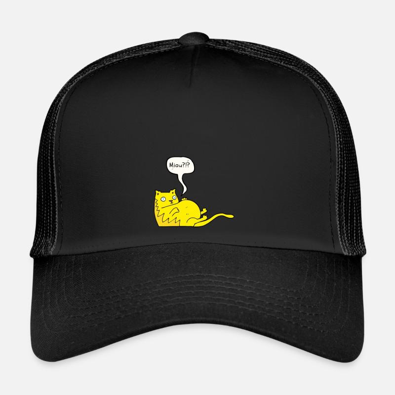 Cat Hangover Kitty Lining Gift Funny Dick Yellow Trucker Cap