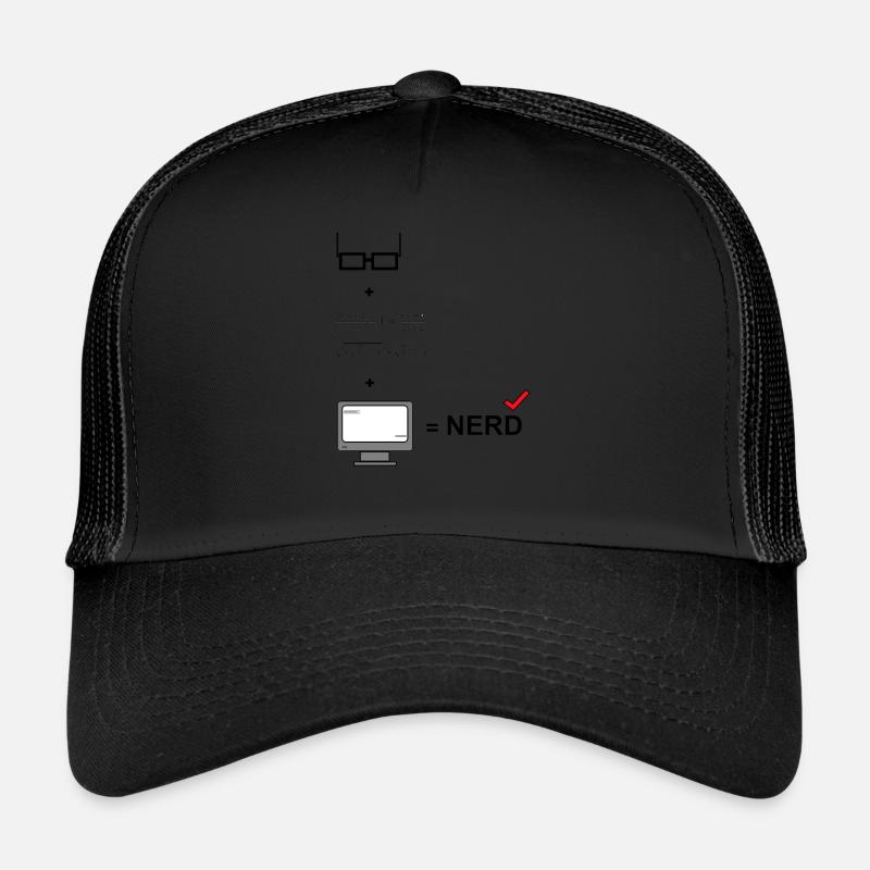 Nerd - Trucker Cap - Schwarz/Schwarz