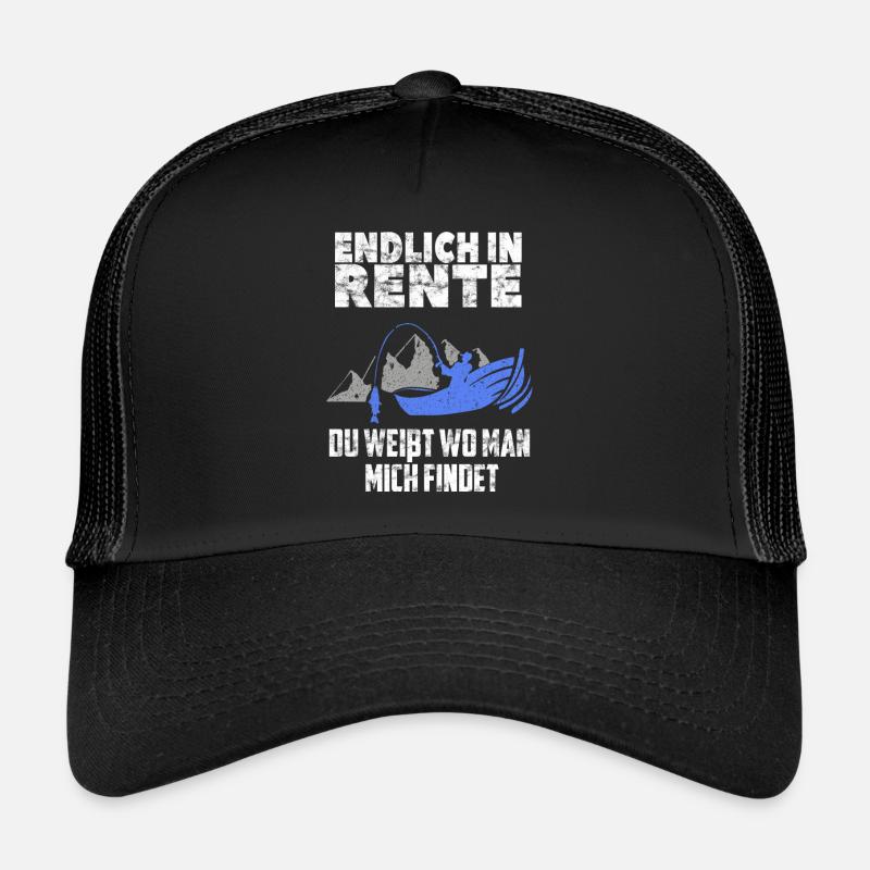 Rente Angler lustiger Spruch Ruhestand Angeln Boot Trucker Cap
