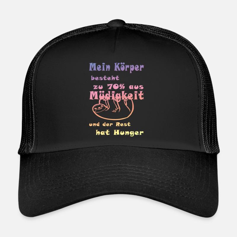 Tired lazy funny funny Trucker Cap