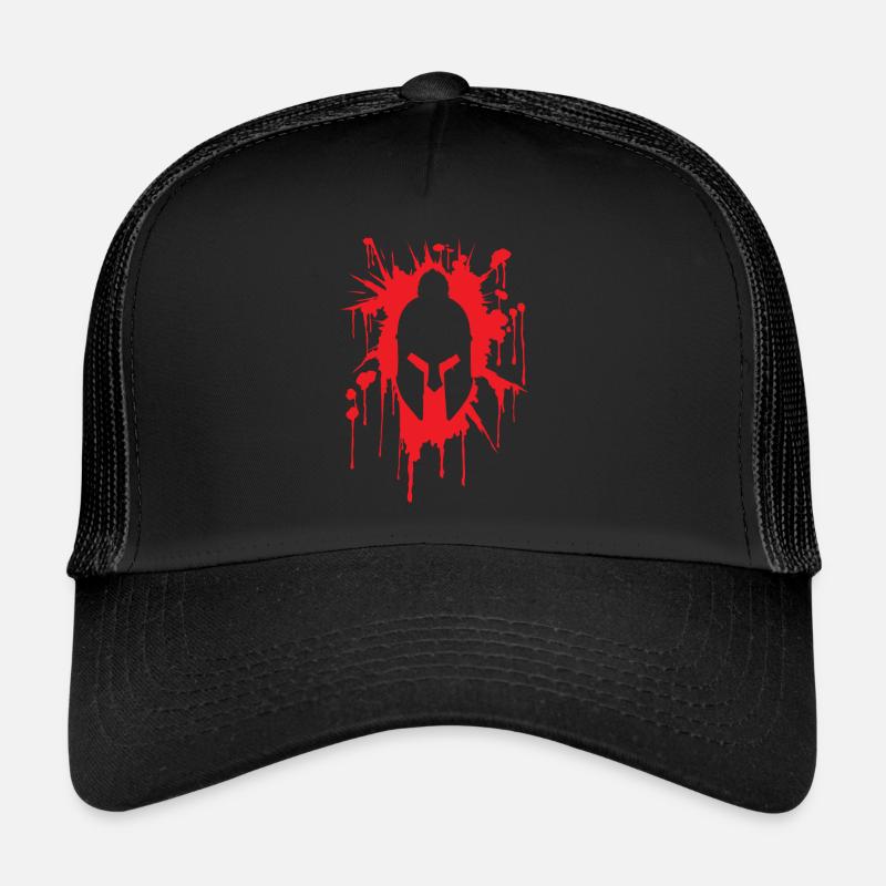 Spartan helmet in bloodstain | Warrior training Trucker Cap