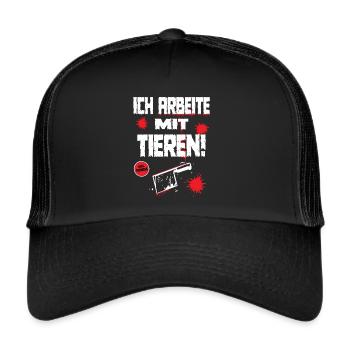 Dire drôle pour les bouchers ou les bouchers - Casquette trucker  - noir/noir - Devant