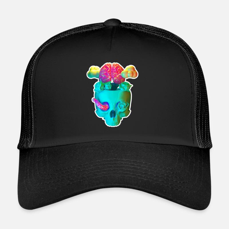 Blauer Schädel Trucker Cap
