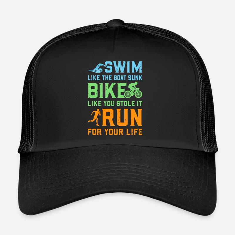 Triathlon - Course de vélo de natation Casquette trucker 