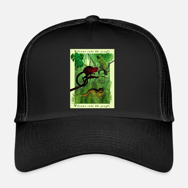 Animaux dans la jungle Casquette trucker 