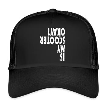 Scooter Roller Stunt Tretroller Spruch Geschenk - Trucker Cap - Schwarz/Schwarz - Vorne