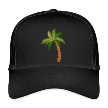Palme Palmen - Trucker Cap - Schwarz/Schwarz - Vorne