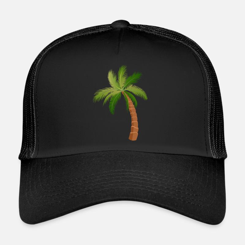 palm tree palm trees - Trucker Cap - black/black