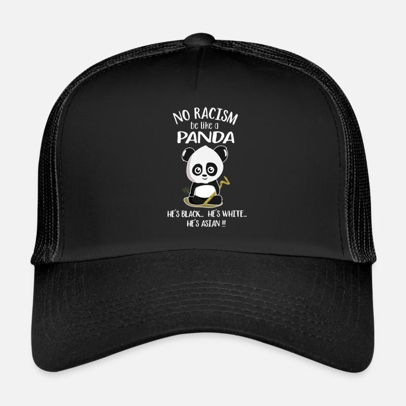 Pas de rassisme! Soyez comme un panda! Pas de racisme Casquette trucker 