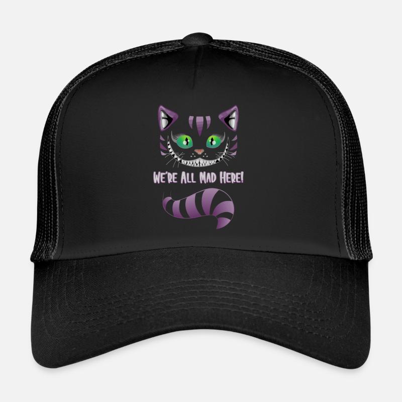 We´re all mad here - Katze Kater Geschenkidee Trucker Cap