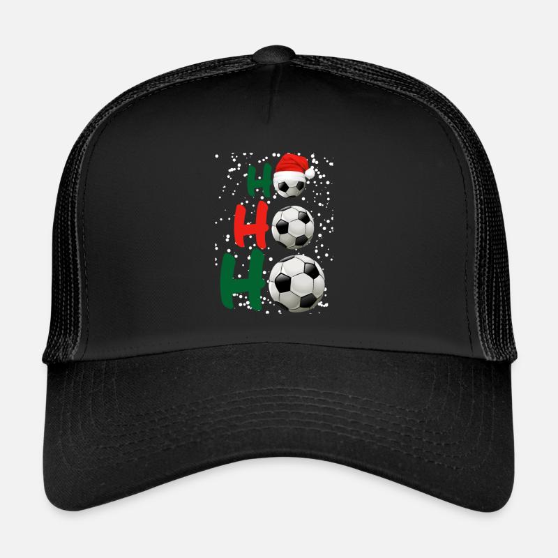 Fußball Weihnachten - Trucker Cap - Schwarz/Schwarz