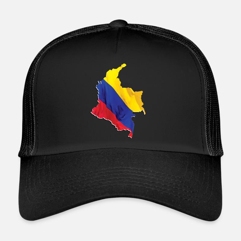 Drapeau de la Colombie réel - Carte du drapeau Casquette trucker 