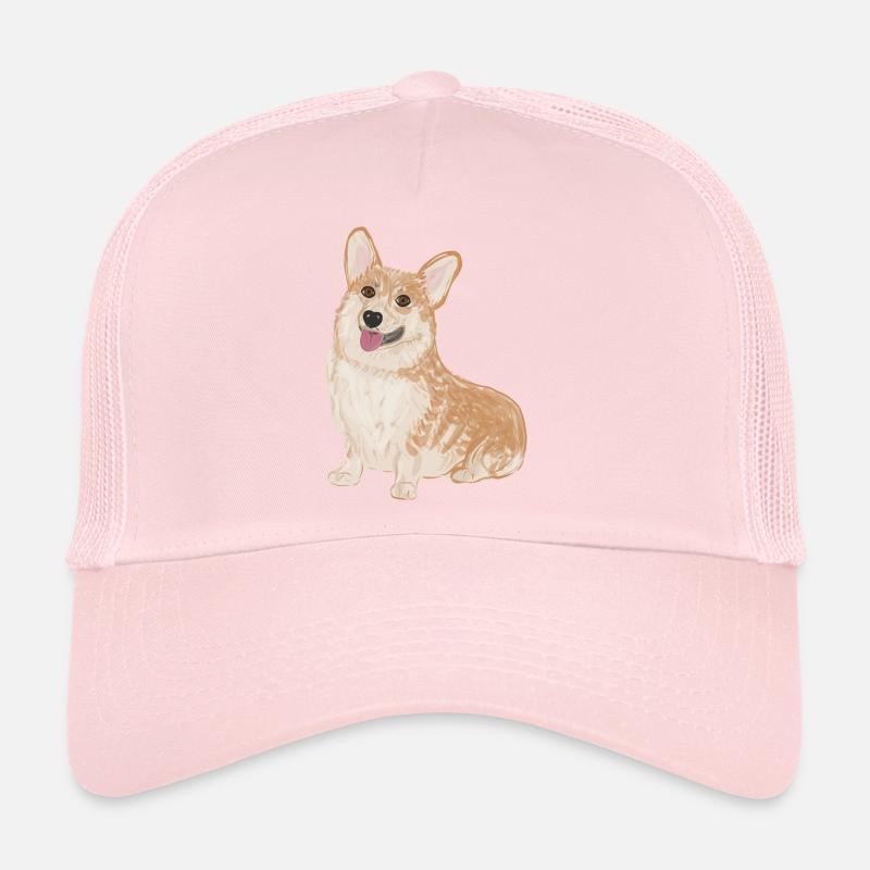 Sitting Corgi Trucker Cap