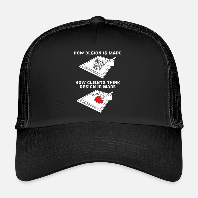 Designerin - Trucker Cap - Schwarz/Schwarz