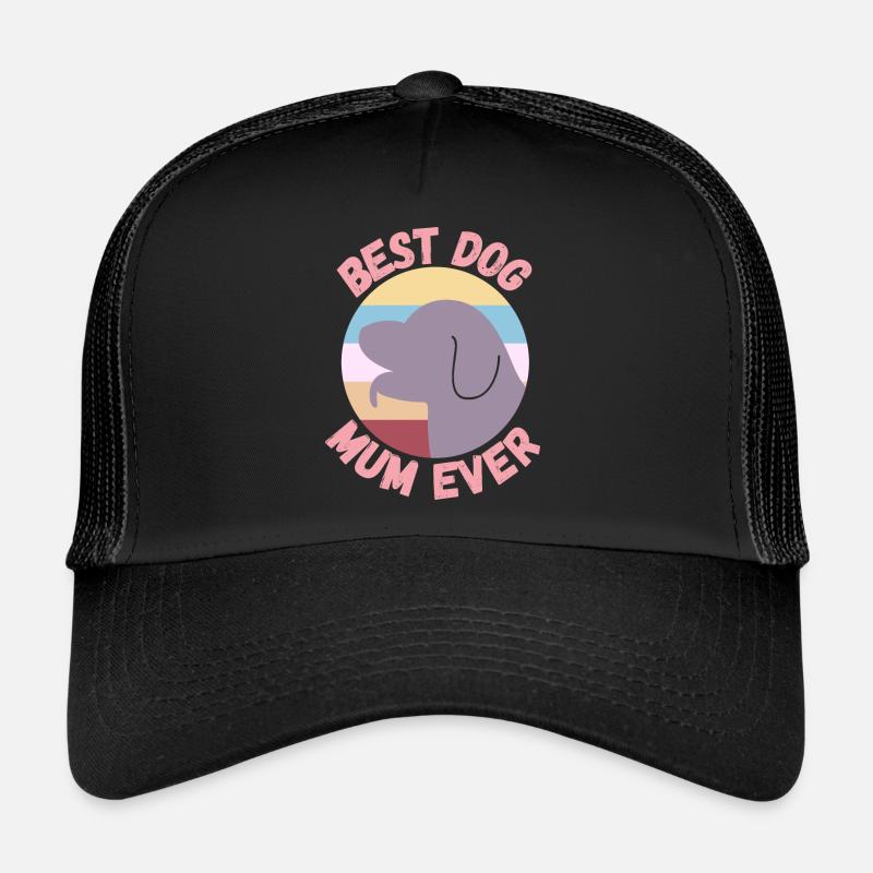 best dog mum ever - Trucker Cap - black/black