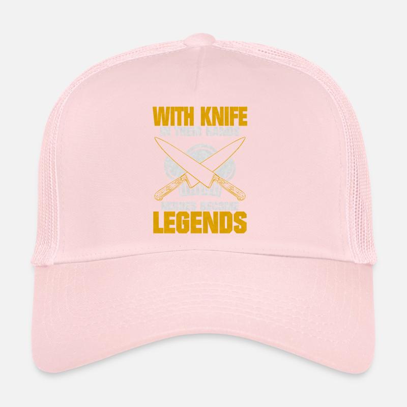 Le cuisinier avec un coup de couteau Cadeau Casquette trucker 