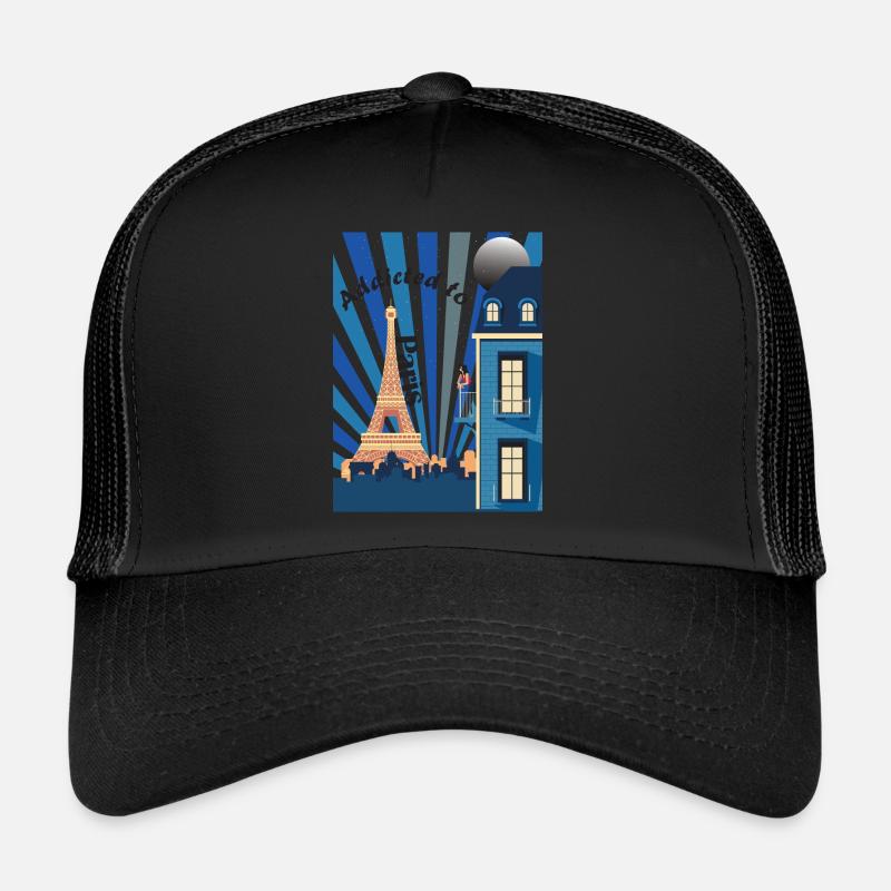 Accro à Paris la nuit Casquette trucker 