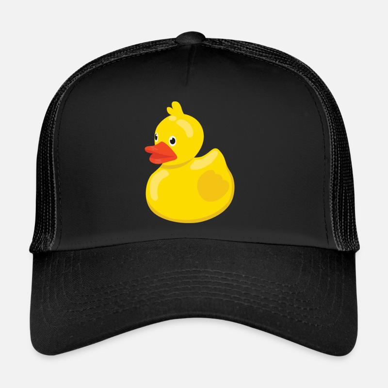 Canard de bain en caoutchouc - Casquette trucker  - noir/noir