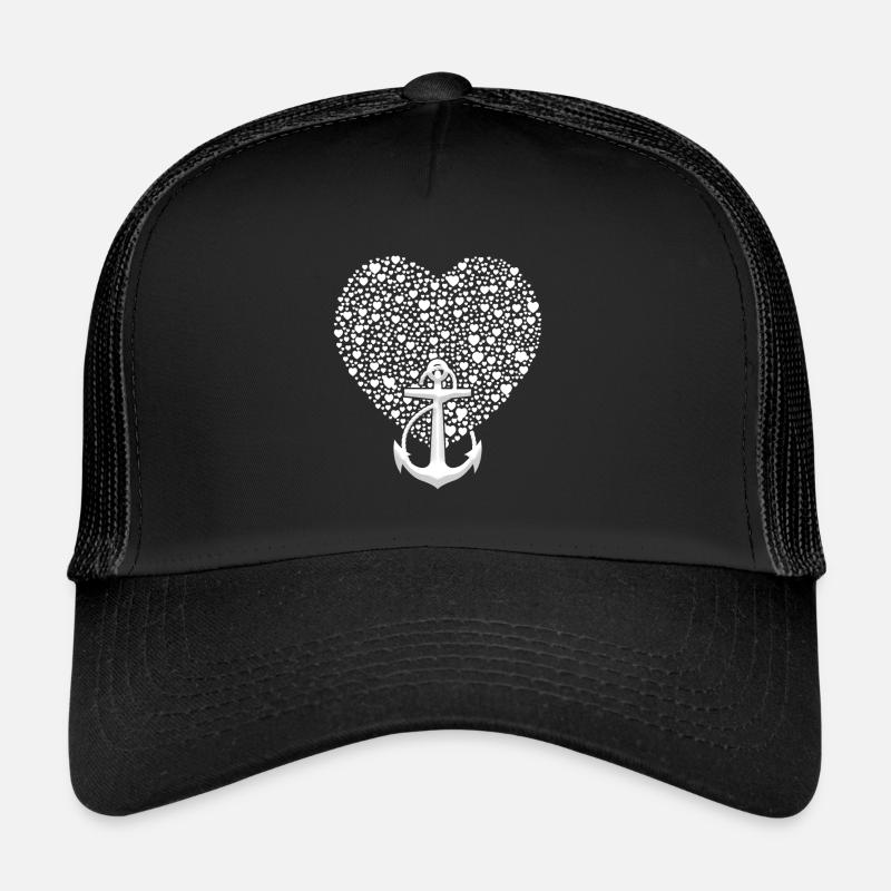 Anker Mit Herz Küste Seefahrt Trucker Cap