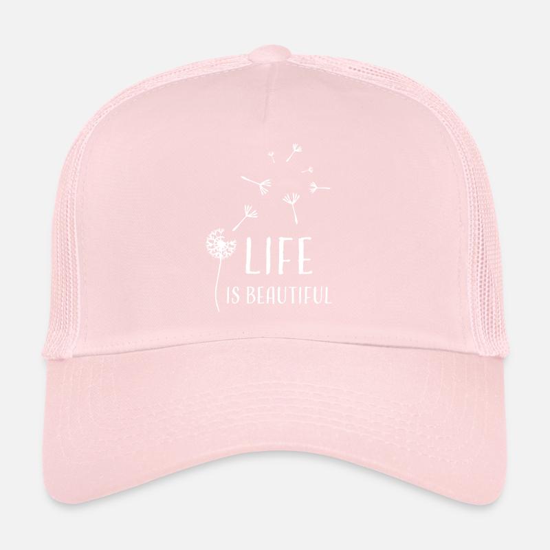 Pusteblume life is beautiful white Trucker Cap