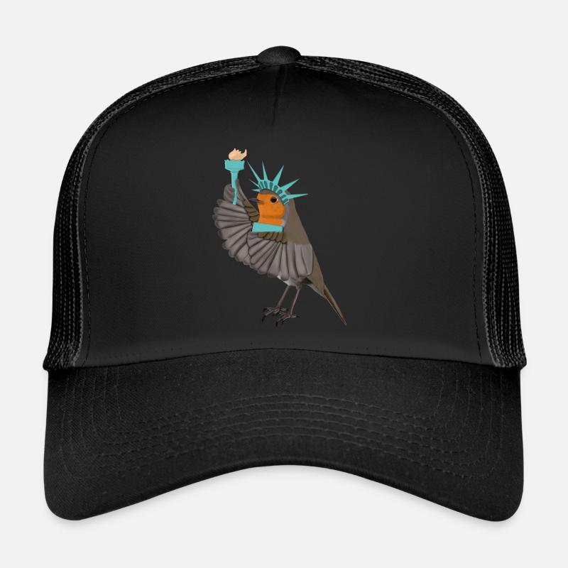 Robin as Statue of Liberty Funny Bird Trucker Cap