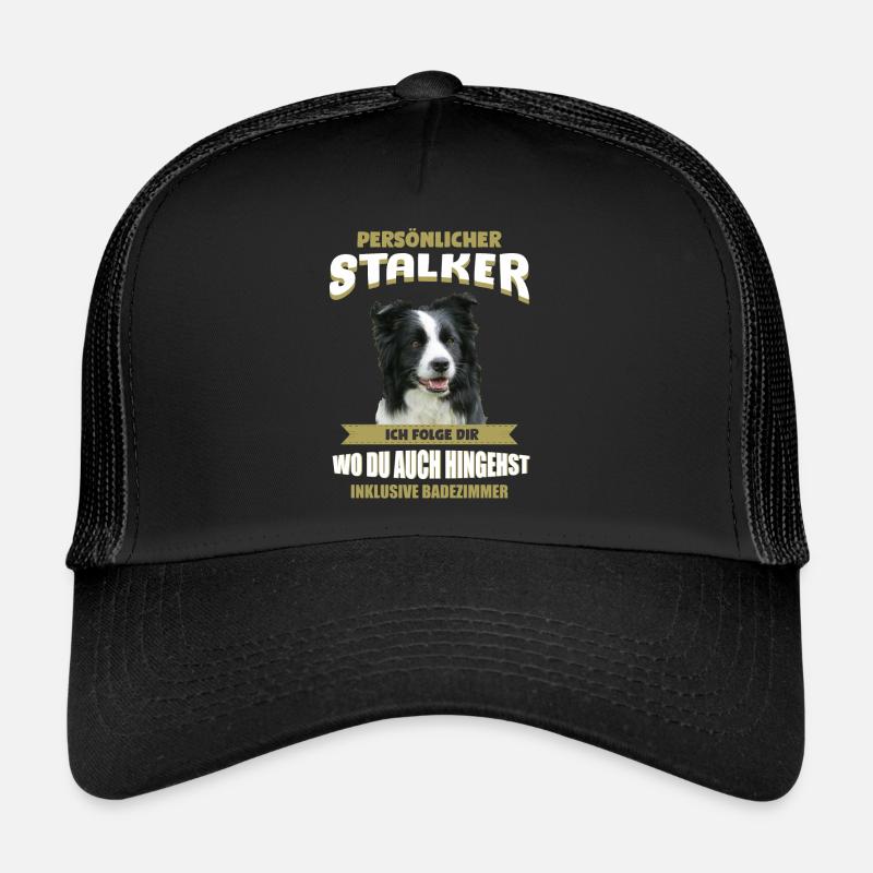 Border Collie Hund - Border Collie - Trucker Cap - Schwarz/Schwarz