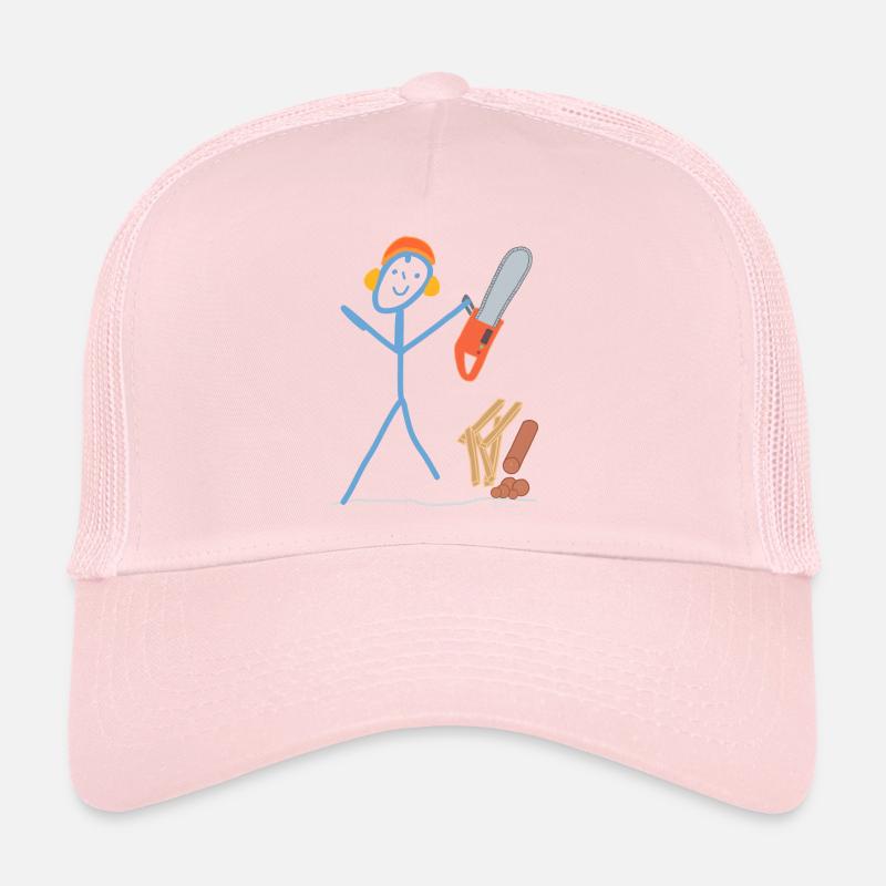Tronçonneuse à barres couper bois Casquette trucker 