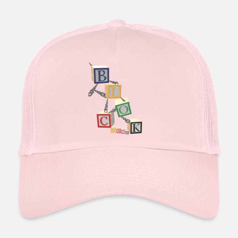 BlockChain in blocks with chains Trucker Cap