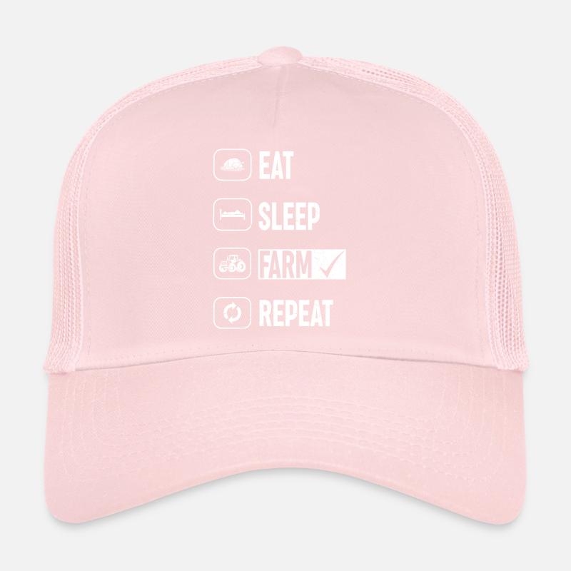 manger dormir ferme répéter Casquette trucker 