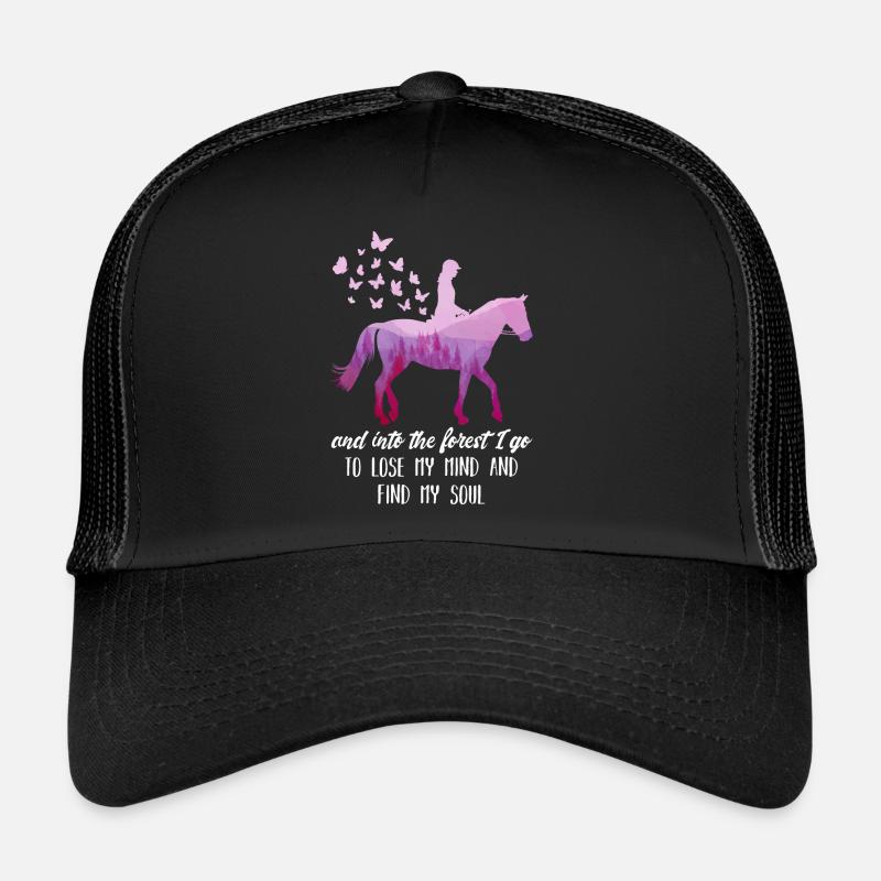 Chevaux cavaliers sort les amateurs de chevaux dames Casquette trucker 
