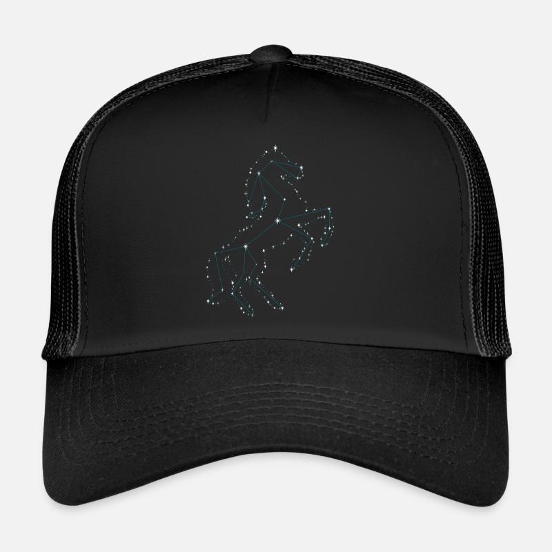 Pferd - Trucker Cap - Schwarz/Schwarz