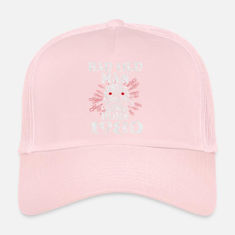 Old Man Birthday 1980 Skull Gift Trucker Cap
