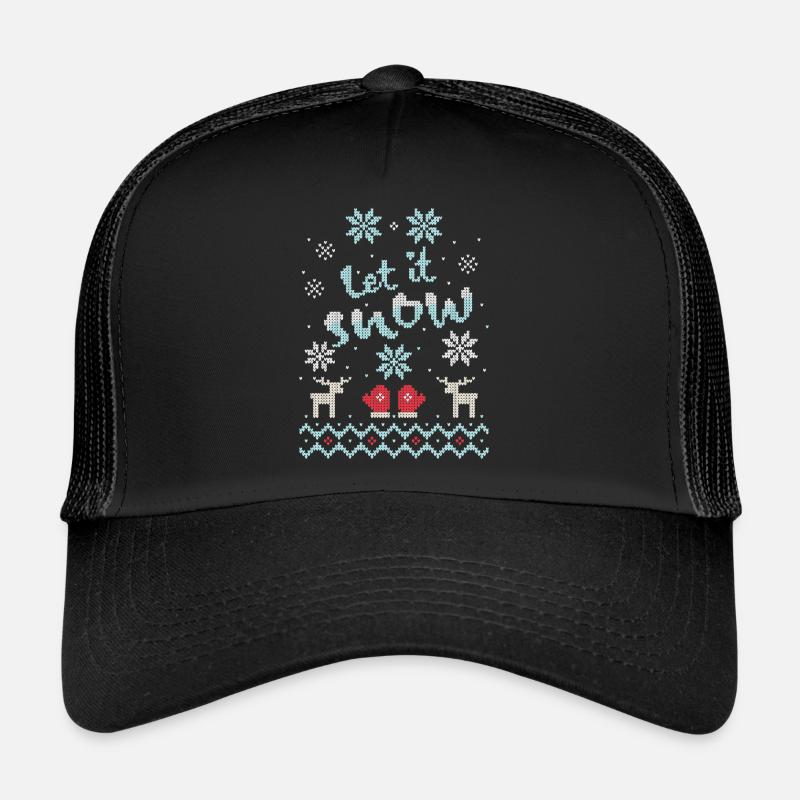 Weihnachten, Let it Snow, Winter, Ugly Sweater Trucker Cap