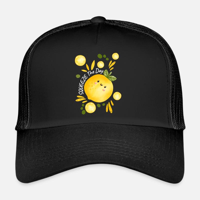 Squeeze The Day. - Trucker Cap - black/black