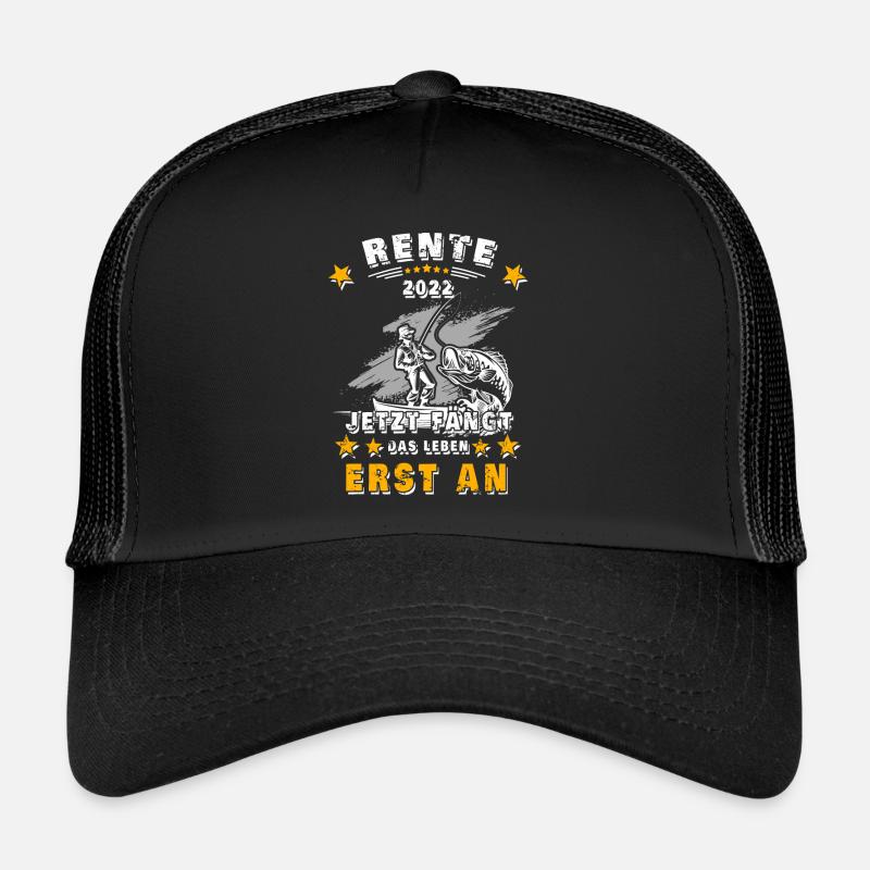 Rente und Angler - Trucker Cap - Schwarz/Schwarz