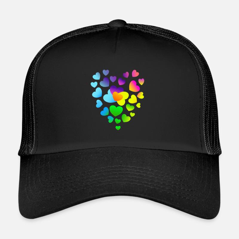 Herz Herzen bunte Herzen Trucker Cap