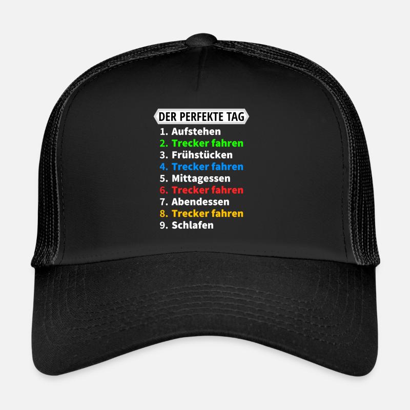 Der perfekte Tag Trecker fahren Trucker Cap