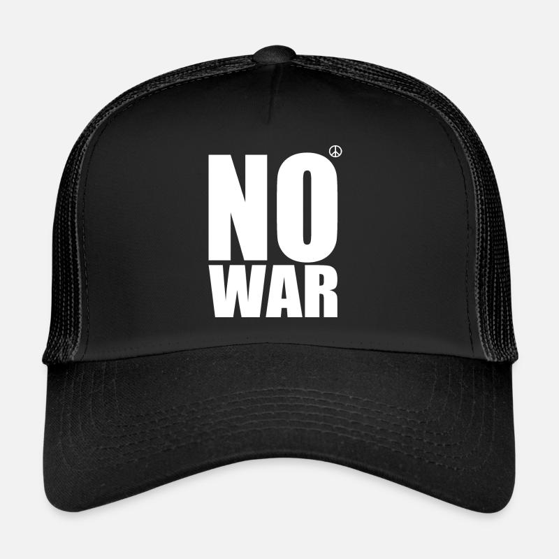 No war - Trucker Cap - black/black