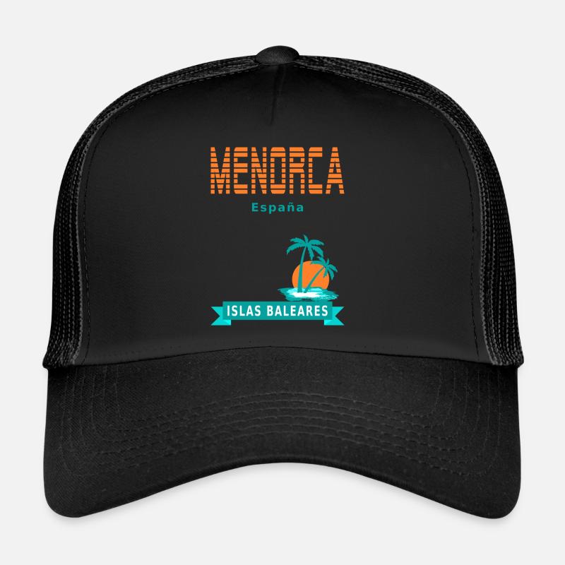 Menorca - Islas Baleares - España - Casquette trucker  - noir/noir