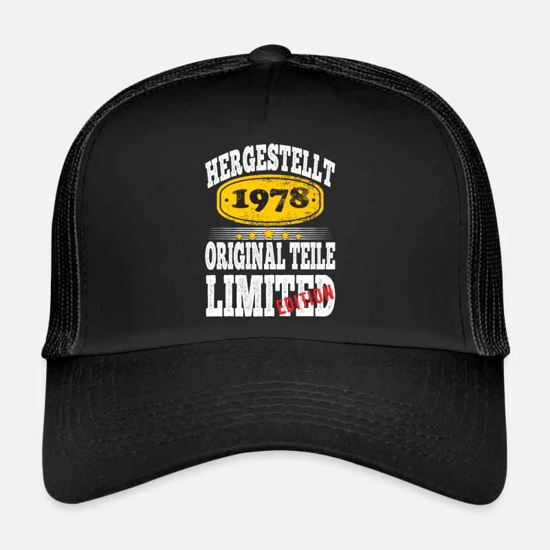 Hergestellt 1978 - Trucker Cap - Schwarz/Schwarz